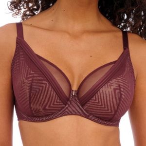 Freya Tailored Apex Plunge in dark cherry 32H UK, 32K US